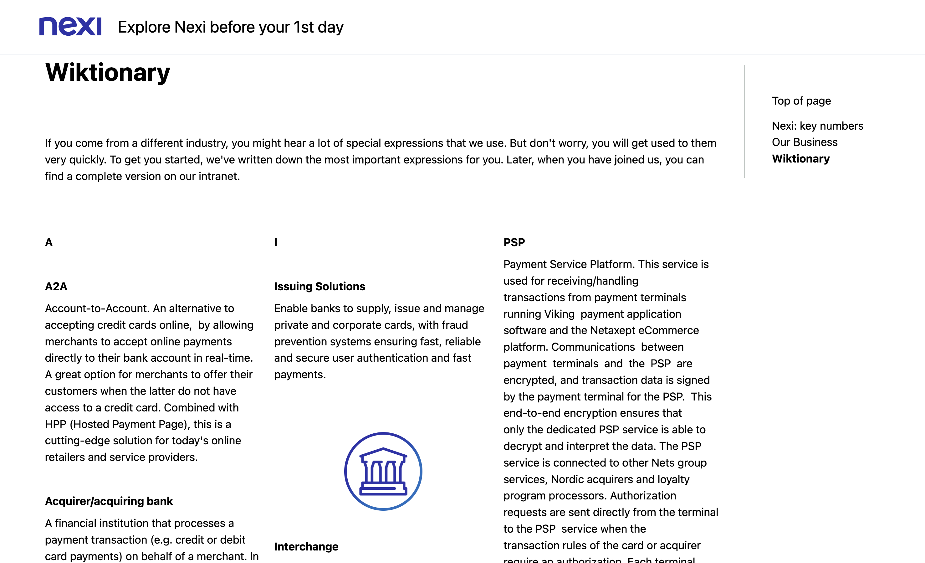 Wiktionary Glossary